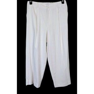Wonderly White Pull-On Crop Pants Women’s XL Rayon Blend Elastic Waist NWT